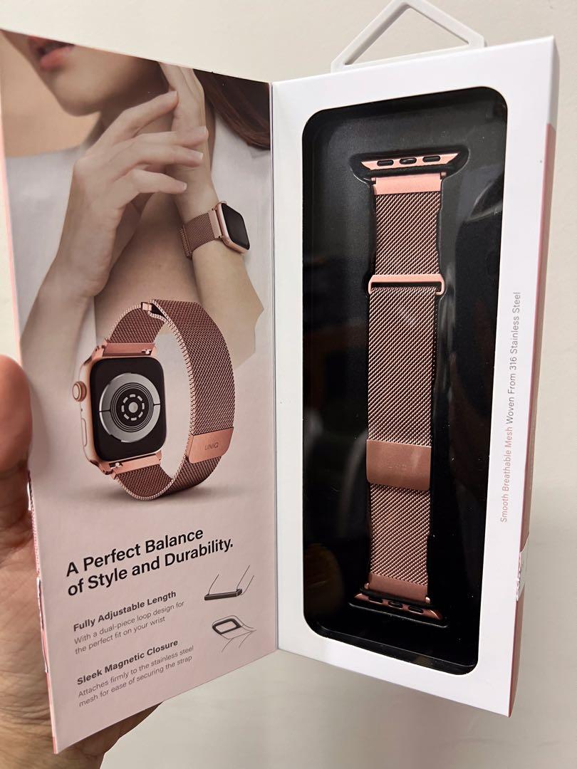 Uniq Dante Apple Watch Series 4 Mesh Steel Strap 40mm Rose Rose