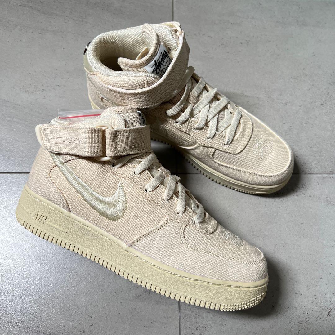 US7.5) Stussy x Nike Air Force 1 Mid 