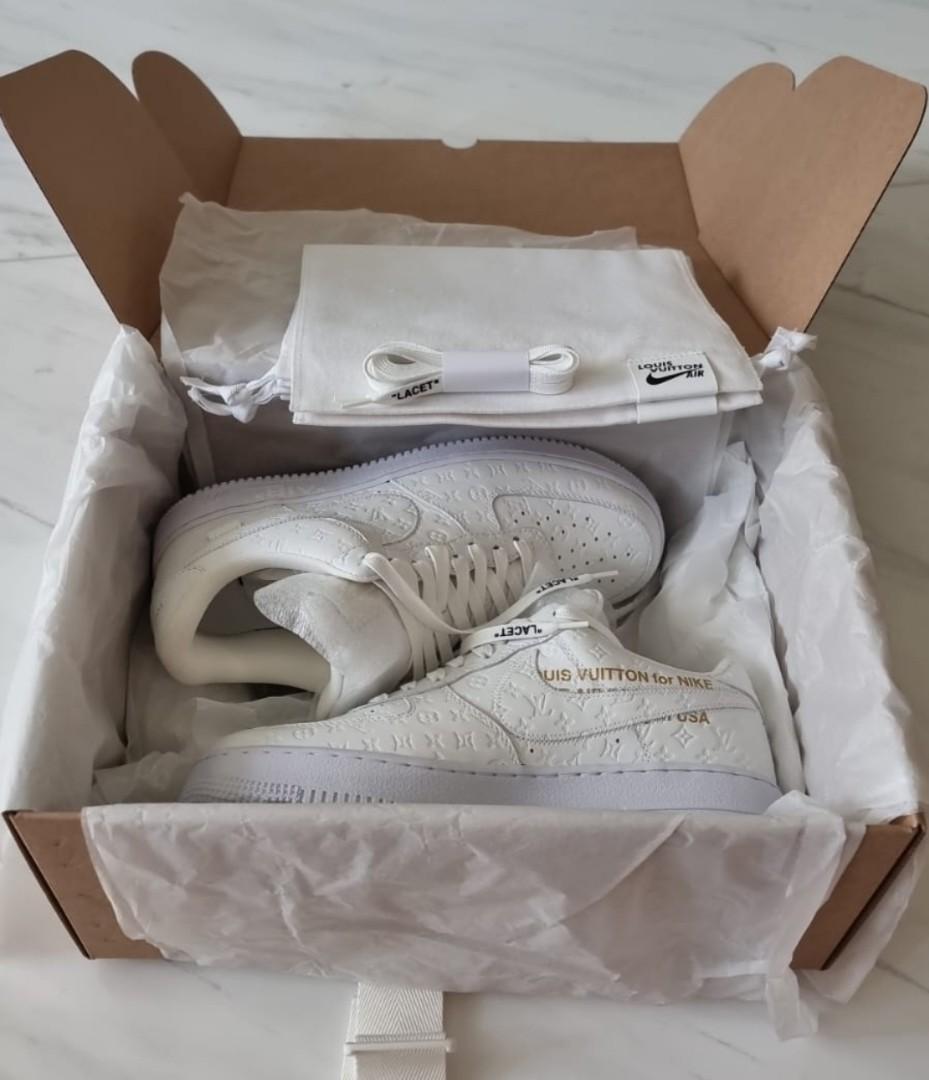 Louis Vuitton Air Force 1 Mid sneakers White Leather US 7 – ＬＯＶＥＬＯＴＳＬＵＸＵＲＹ