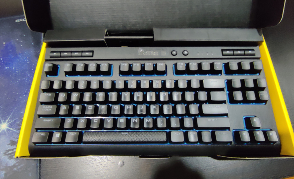 Used Not Working Corsair K63 Wireless Mechanical Keyboard For Parts