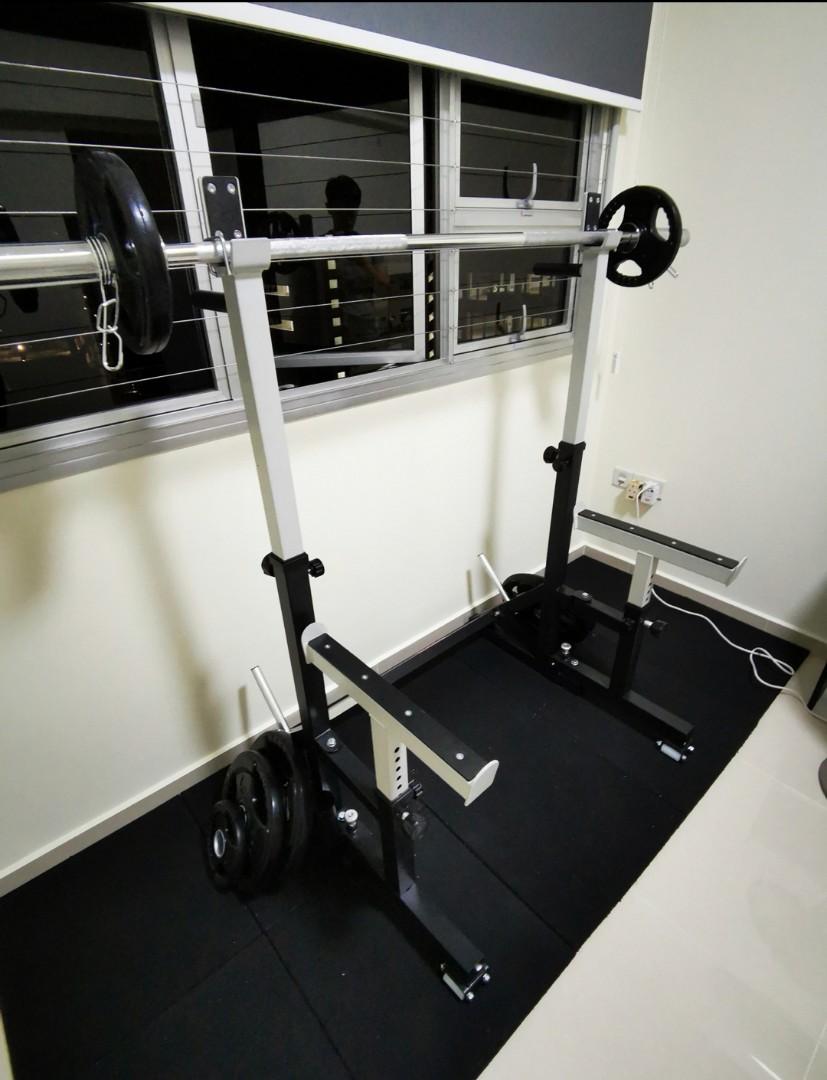 Vigor Adjustable Squat Rack Sports Equipment Exercise Fitness