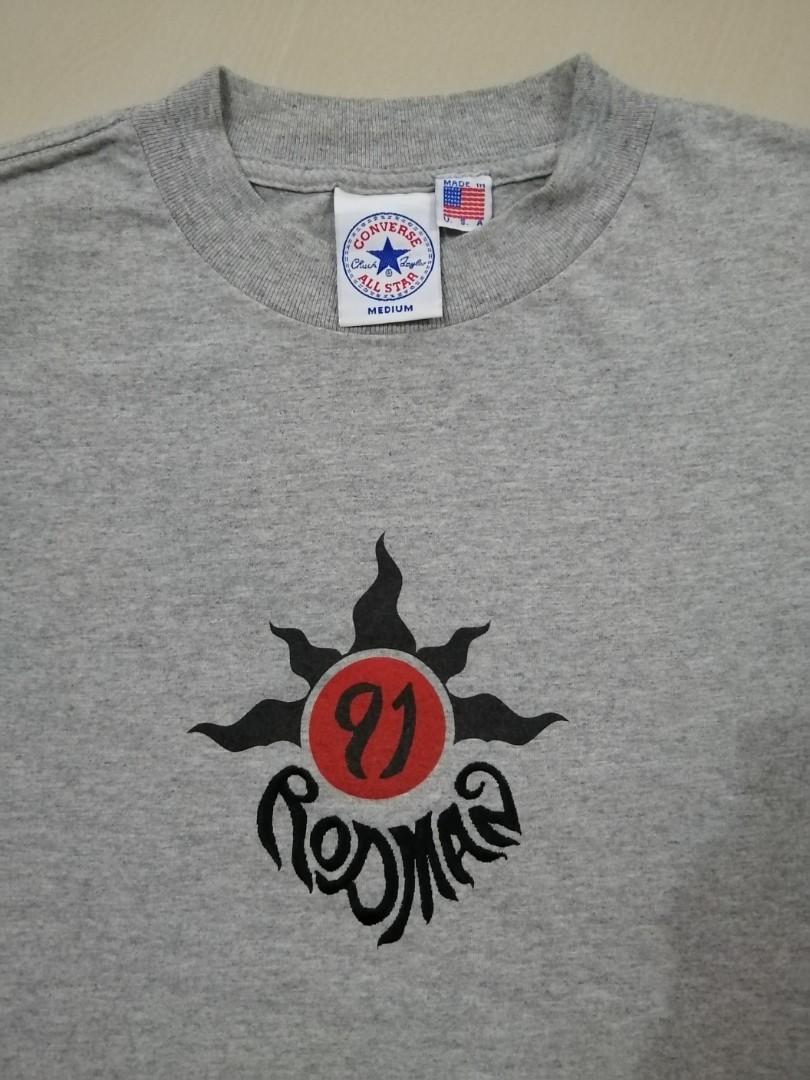 Vintage Converse X Rodman 91 Men s Fashion Tops Sets Tshirts