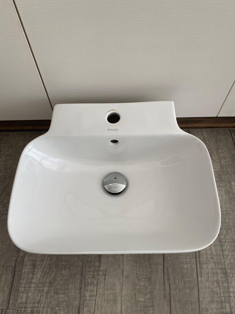 wall mount sink, furniture & home living, bathroom & kitchen