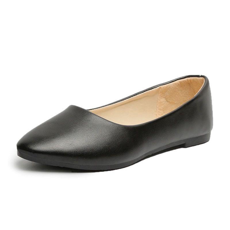 Womens black discount work flats