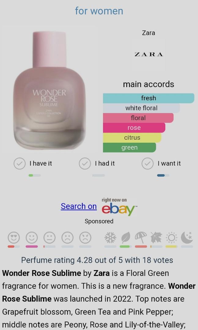 Wonder Rose Perfume Zara Review