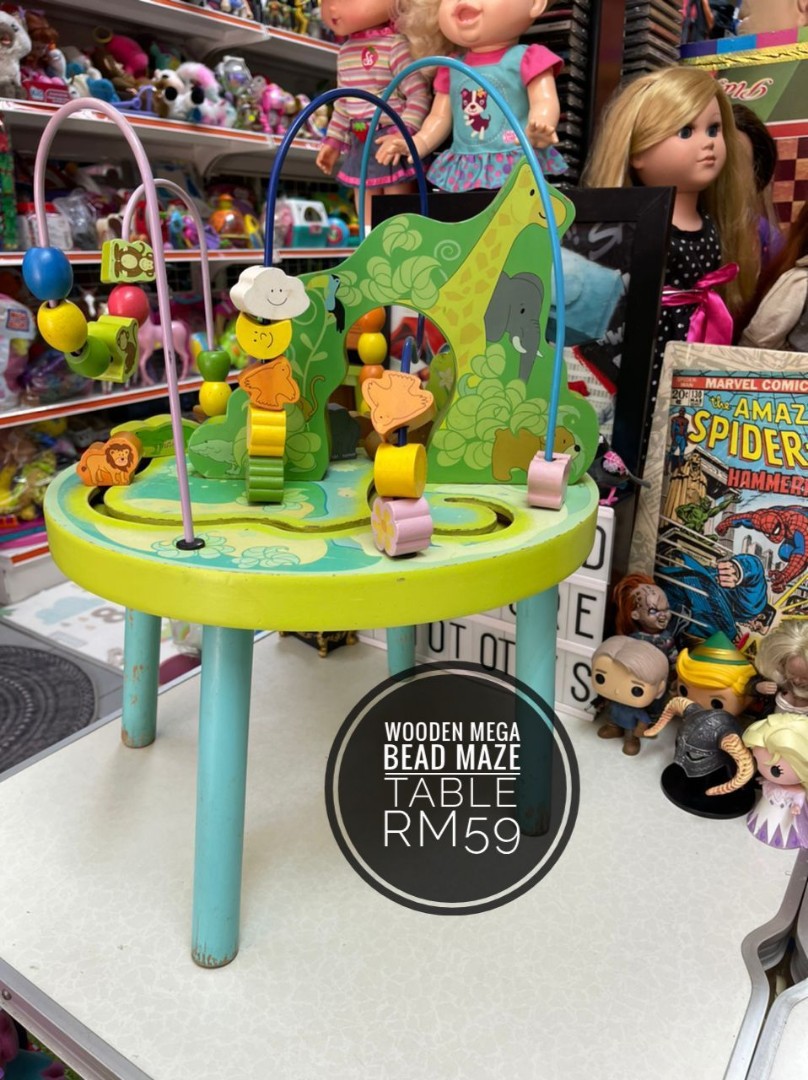 Wooden mega beads maze table, Hobbies & Toys, Toys & Games on Carousell