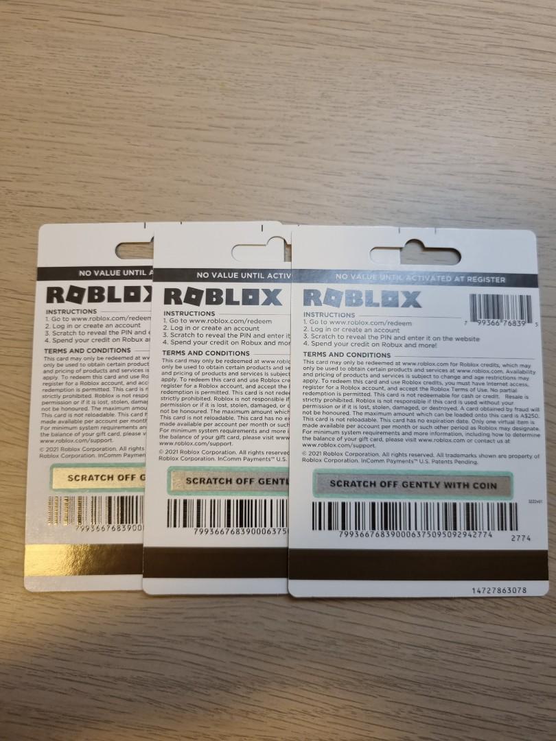 wts roblox gift card can redeem 800 robux ($10 in australian