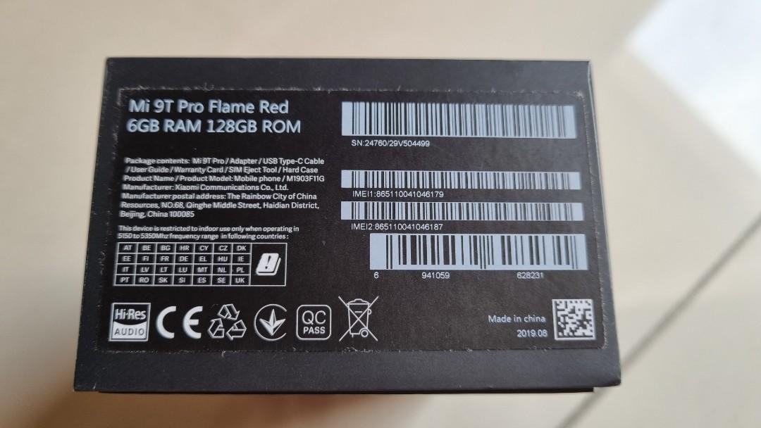 Xiaomi Mi9T Pro 128GB Red (global)