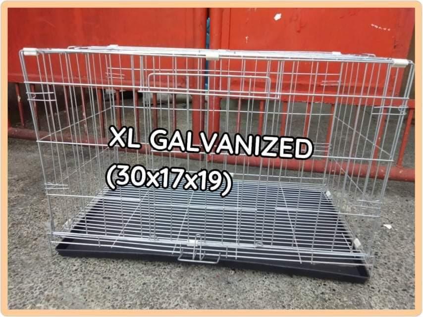 XL GALVANIZED DOG CAGE Pet Supplies Homes Other Pet