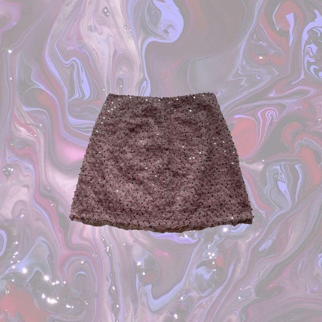 Blake Furry Mini Skirt (Pink) main image 1
