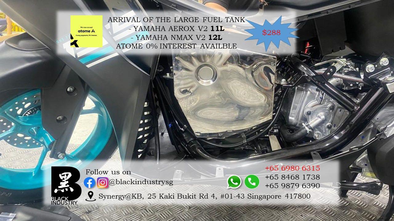 Yamaha Aerox V2 11L fuel tank and Nmax V2 12L tank, Motorcycles