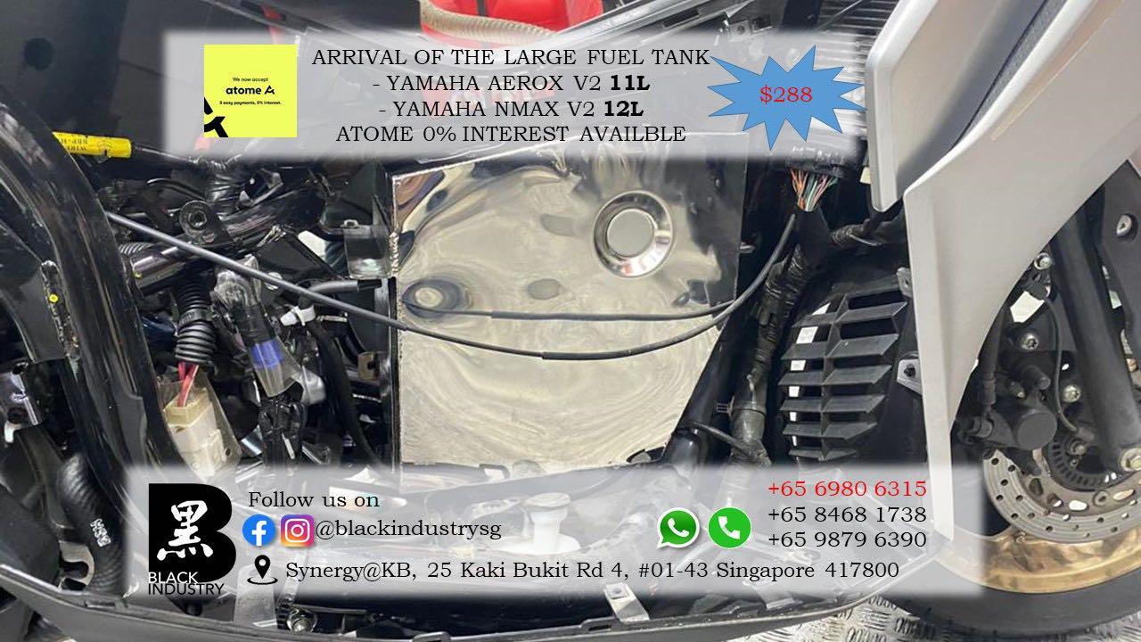 Yamaha Aerox V2 11L fuel tank and Nmax V2 12L tank, Motorcycles