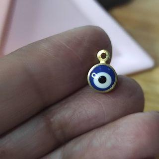 3 Pcs Mini Brass and Enamel Evil Eye Charm for DIY Jewelry and Crafts Bracelet Necklace