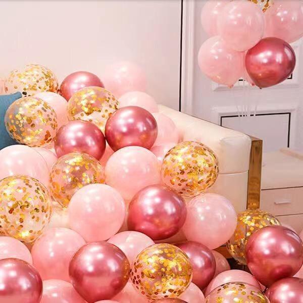 Pink And Gold Birthday Decorations Party Supplies Set (50 Pcs)