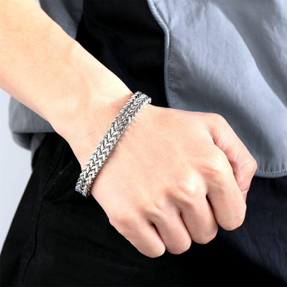 Chain bracelet hotsell silver mens