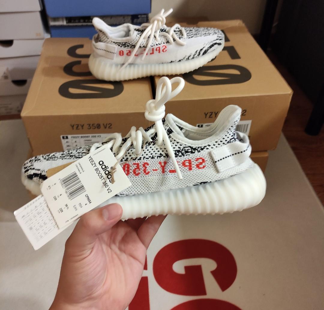 April 2022 release Yeezy 350 V2 zebra, Luxury, Sneakers u0026 Footwear on  Carousell