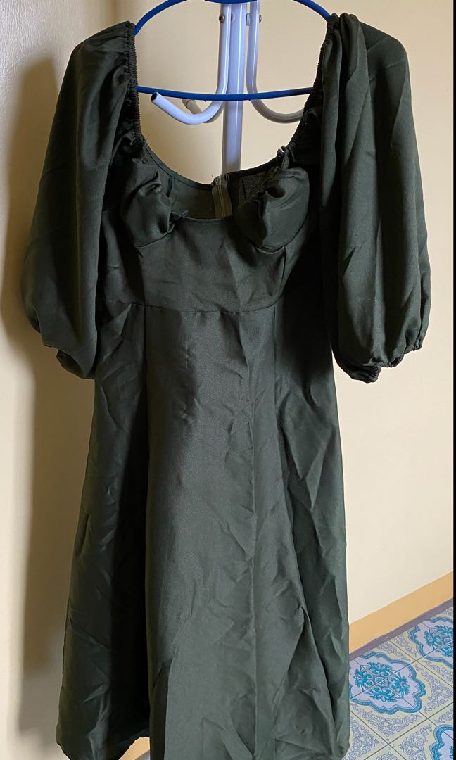 Army Green Dress, Women's Fashion, Dresses & Sets, Dresses on Carousell