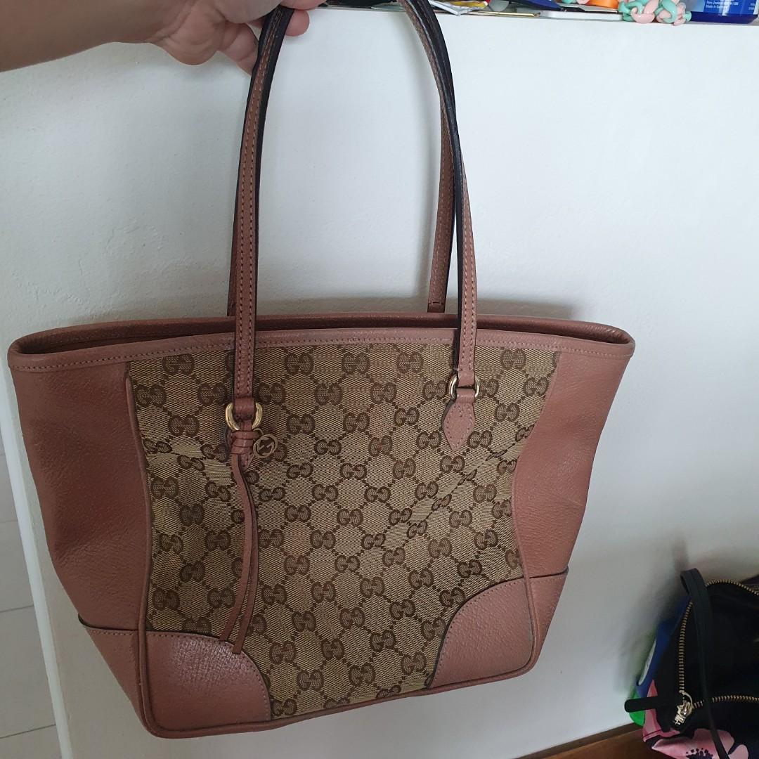 GUCCI BREE GG CANVAS TOTE BAG, Luxury, Bags & Wallets on Carousell