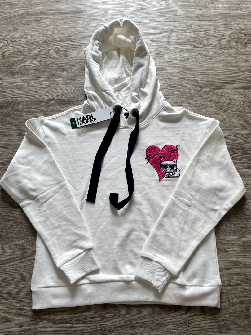Authentic Karl Lagerfeld Hoodie Pullover Women s Fashion Tops