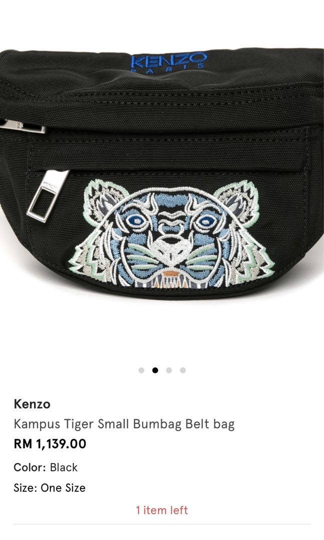 Authentic Kenzo Kampus Tiger Small Bumbag Belt Bag , Men's Fashion