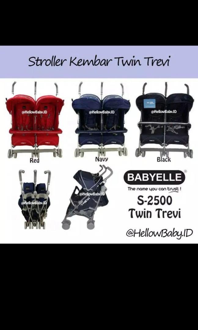 BABYELLE TWIN TREVI STROLLER BAYI KEMBAR TWIN STROLLER TANDOM TENDEM