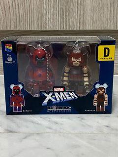 Bearbrick x Marvel X-Men Happy Kuji Prize D Magneto and Juggernaut 100%