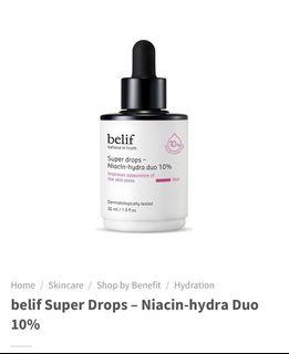BELIEF SUPER DROPS NIACIN HYDRA DUO 10%