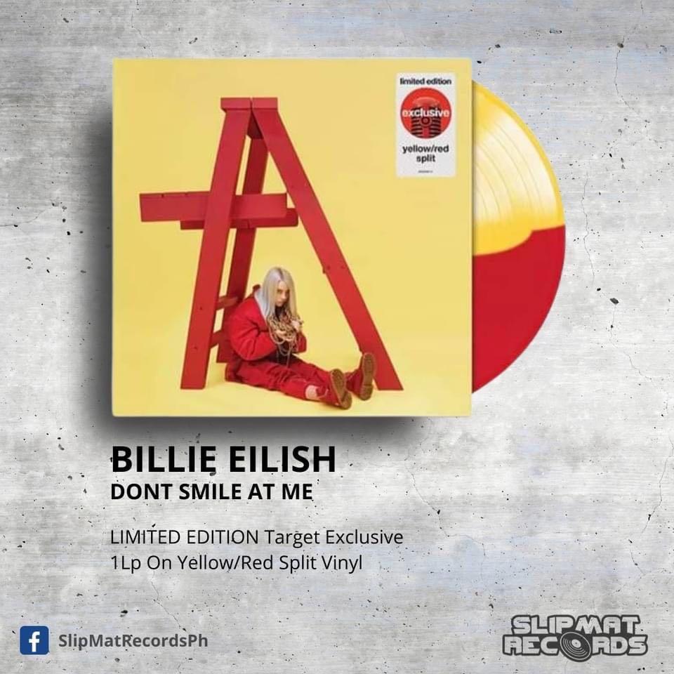 Billie Eilish - Don't At Me [Target Exclusives Limited Edition Yellow/Red Split Vinyl], Hobbies & Toys, Music & Vinyls on Carousell