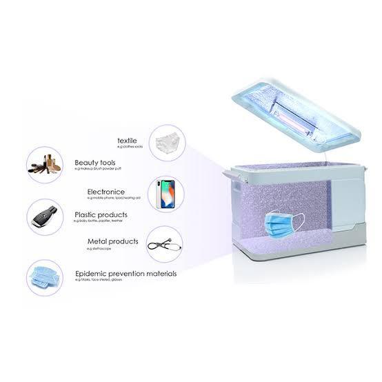 BNew SWIFF Collapsible Disinfection Box (Category: Cleaning Tools & Supplies) located in Manila. Submitted by inlababoqueen (Listing ID 1174039024, Image 2). Description: UV disinfection box can be used for face masks, headphones, hearing aids, stethoscopes, dentures, underwear, toothbrushes, beauty tools, baby bottles, toys, socks, forks, knives, watches, glasses, and jewelry and anything that can fit in the box. Fits A4 and legal size when plac