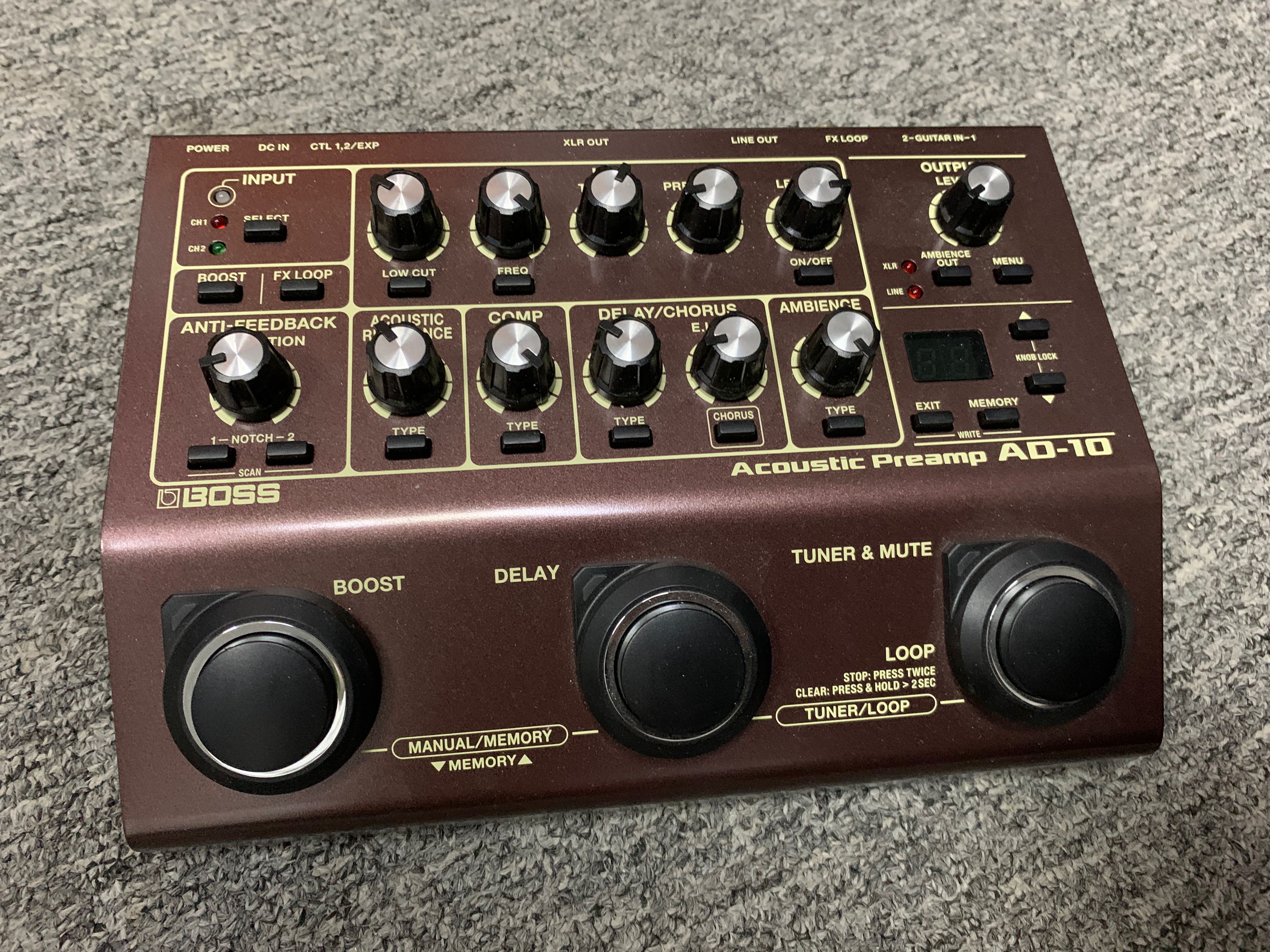 Boss AD-10 Acoustic guitar preamp, 興趣及遊戲, 音樂樂器 配件, 樂器- Carousell