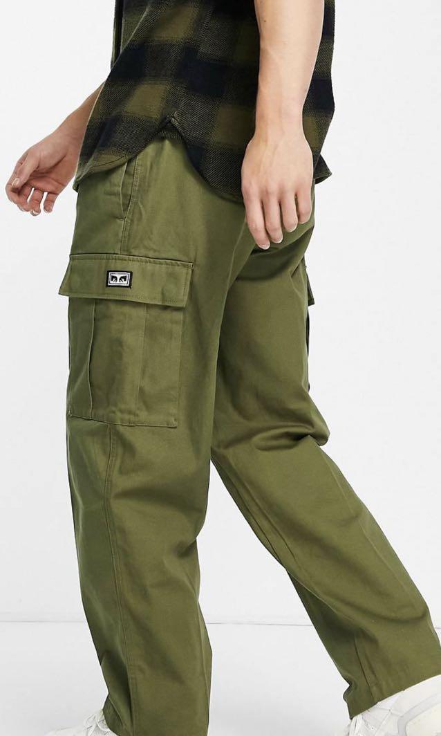 brand new Obey dark green cargo pants L size tags still intact ...