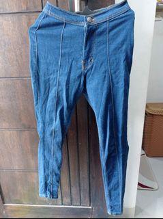 Celana Highwais Skinny Jeans Navy