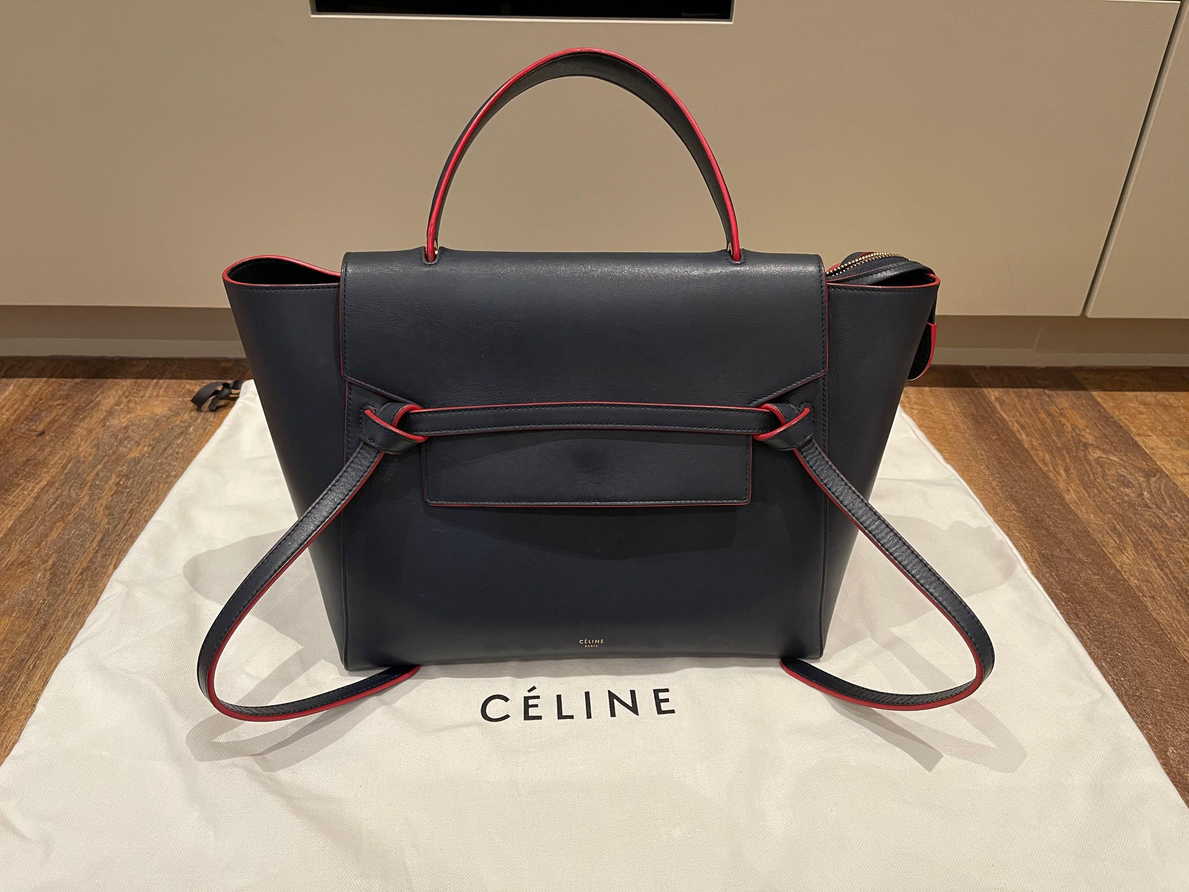 Celine belt online bag navy