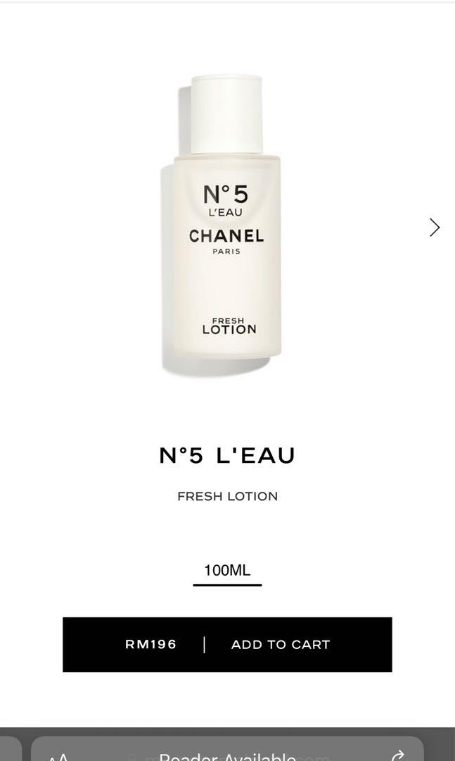chanel N°5 L'EAU FRESH LOTION 100ml, Beauty & Personal Care, Fragrance &  Deodorants on Carousell