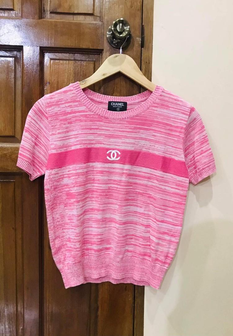 Tshirt Chanel Pink size 40 FR in Synthetic  21679382