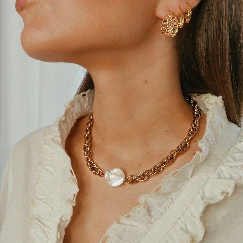 Chunky Pearl Necklace Women s Fashion Jewelry Organisers