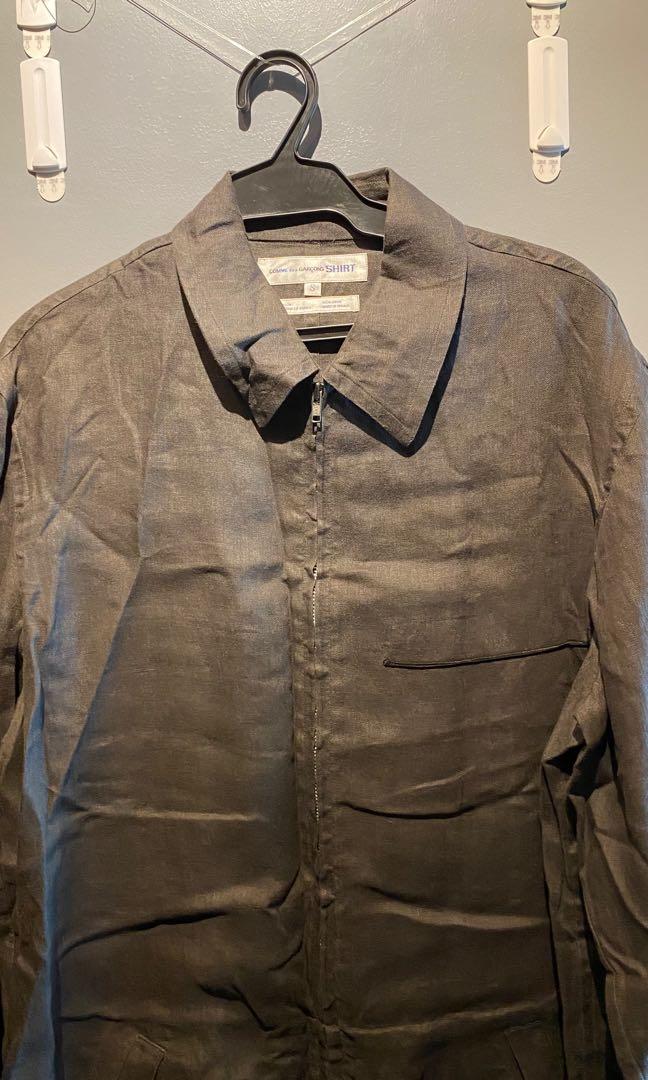 COMME DES GARCONS SHIRT Linen Long Jacket Men s Fashion Coats Jackets and Outerwear on Carousell