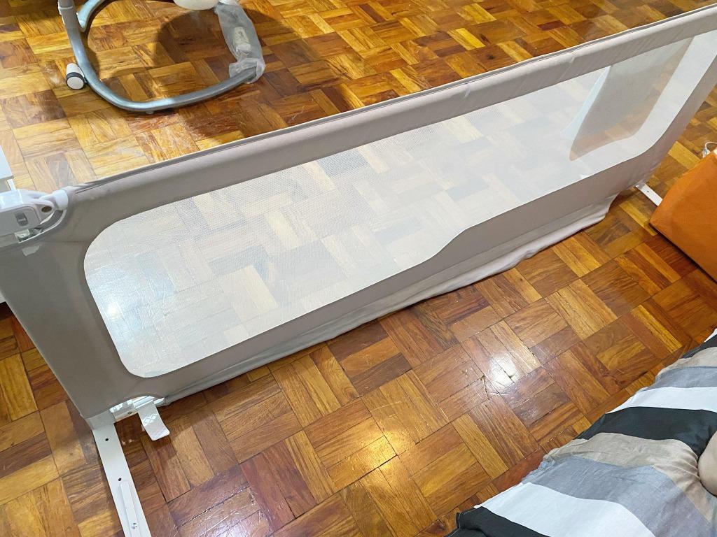 Cozzi Safety Bedrails Gray 1.8m 1pc (Category: Bed Guards) located in Manila. Submitted by memorylanestore (Listing ID 1174039060, Image 3). Description: Cozzi Baby Bed Rails- Bed Rail Guard for Kids Twin, Double, Full Size Queen & King Mattress Suitable For Any Type Of Bed: Perfect for kid bed, leather bed, solid wood bed, built-in bed, flatbed, thick mattresses bed, and other large-size beds. Note: There is only one side rail per package. If yo