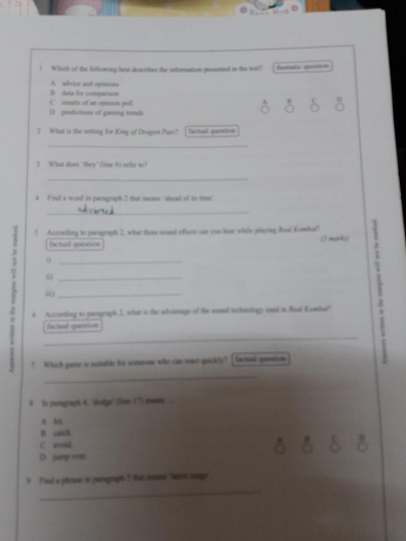 Developing skills paper 1 & 2 reading and writing set B 2021 revised edition, 興趣及遊戲, 書本 & 文具