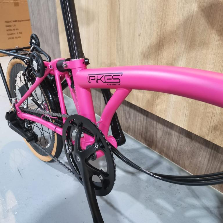 Element Pikes Foldable Bicycle Special Edition Pevita Pearce Pink ...