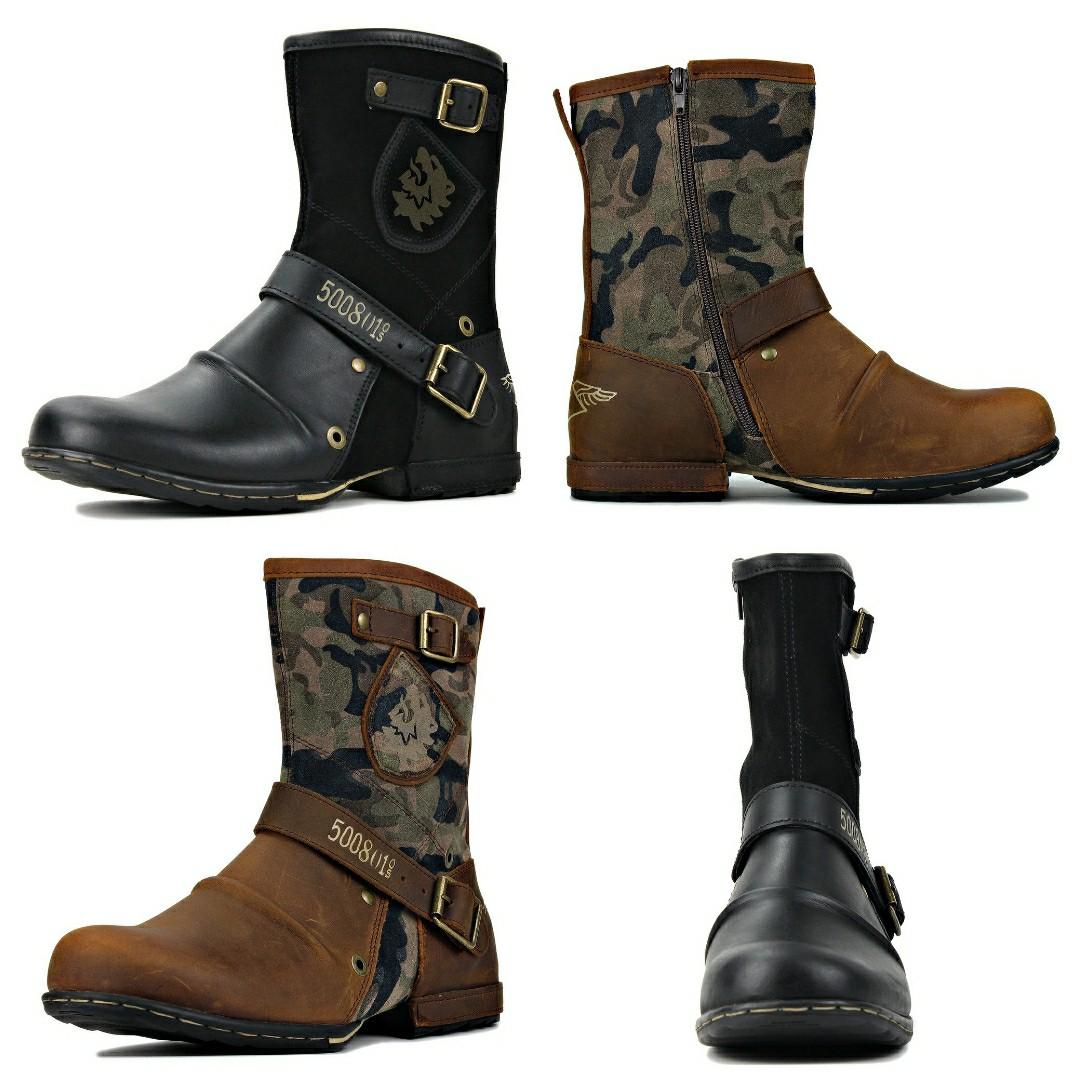 Eu39 48 men mid high Western Martin cowboy boots comfortable anti slip Men s Fashion Footwear Boots on Carousell