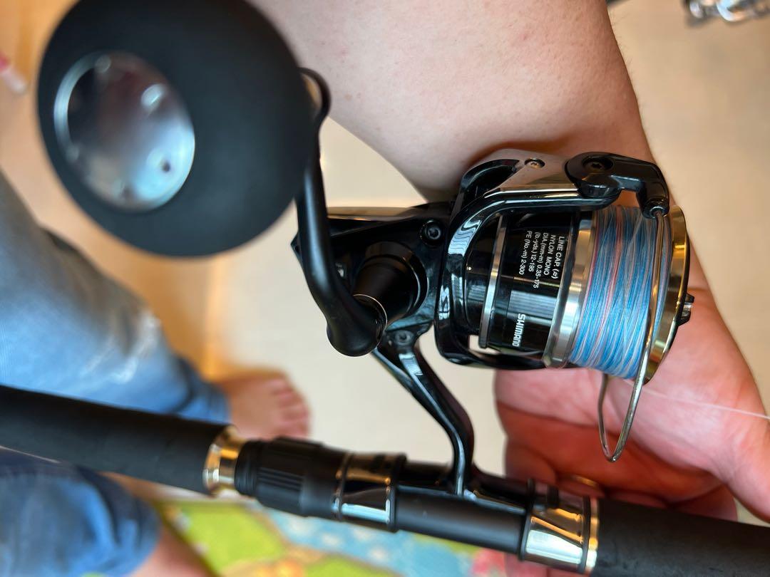 Fishing Spinning Reel and Rod Shimano Sustain C5000XG & Golden Mean  EarthShaker II, Sports Equipment, Fishing on Carousell