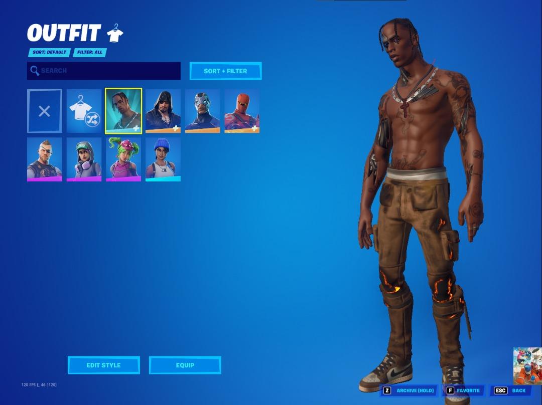 Fortnite Account Ultra Rare OG Cheap Travis Scott Carbide Full Unlocked Zoey Hybrid Blackheart 250 Vbucks