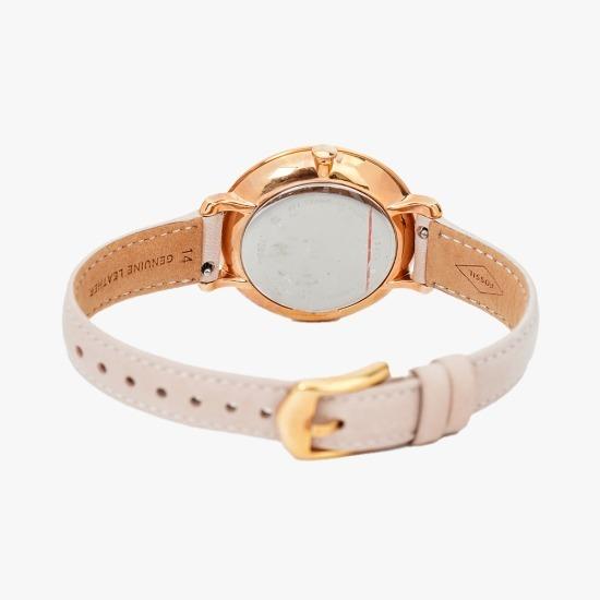 Fossil Women ES4202SET Jacqueline Three Hand Date Blush Leather Watch Jewelry Box Set Blush Pink
