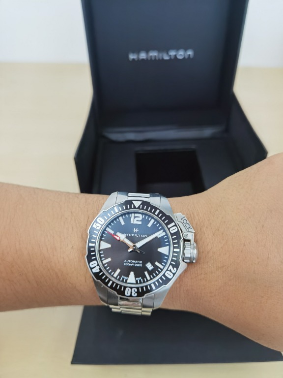 Hamilton Khaki Navy Frogman H77605135 Auto Black Dial