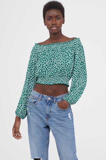 Open shoulder top h&m Clearance