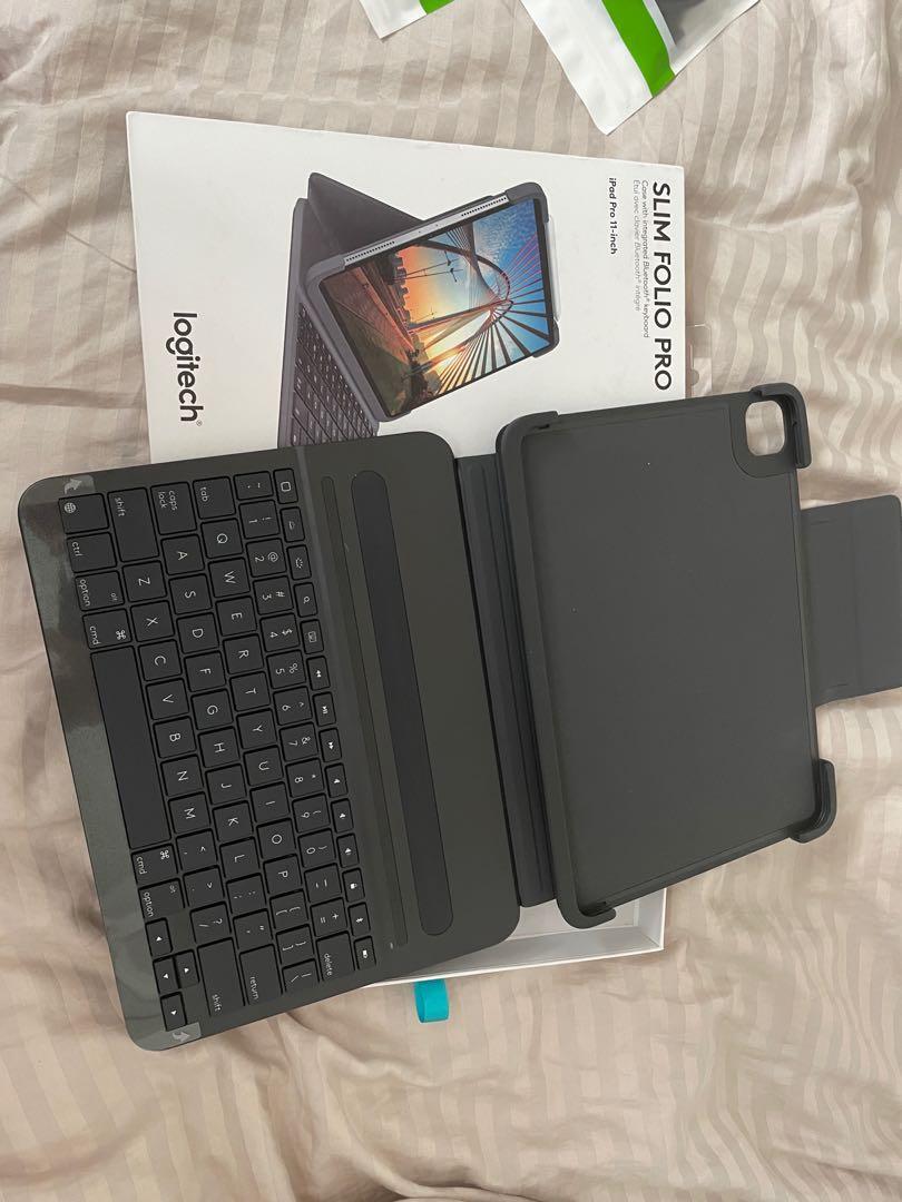 Ipad pro 11 logitech Slim Folio pro keyboard casing, Mobile Phones & Gadgets, Mobile & Gadget