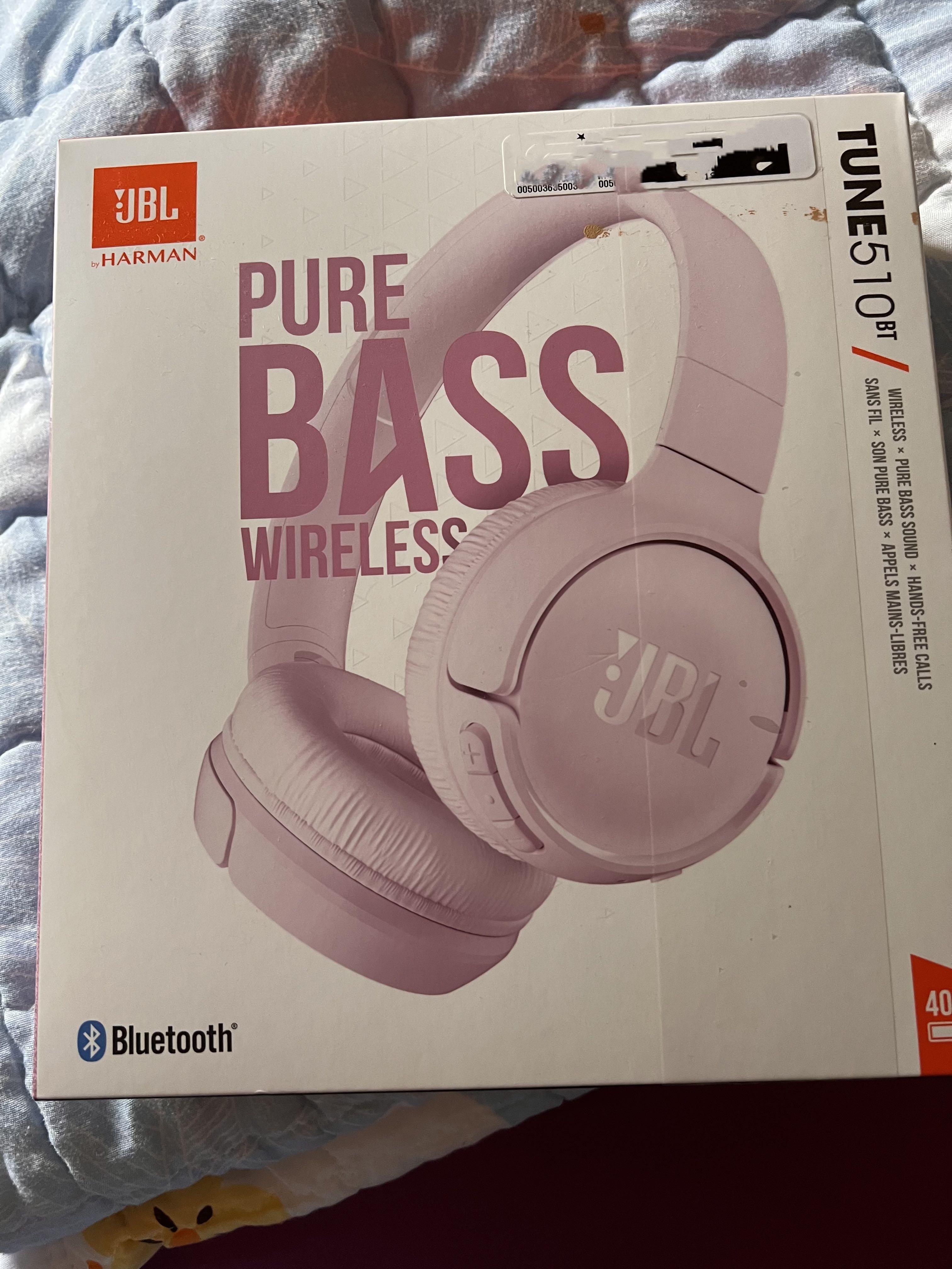 JBL Tune 510BT Bluetooth On-Ear Headphones with Purebass Sound - Rose
