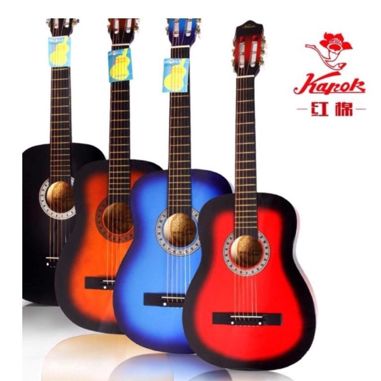 Kapok Acoustic Guitar w bag C8 Mixed colour