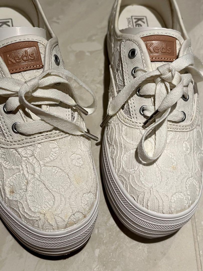 White new arrivals lace keds